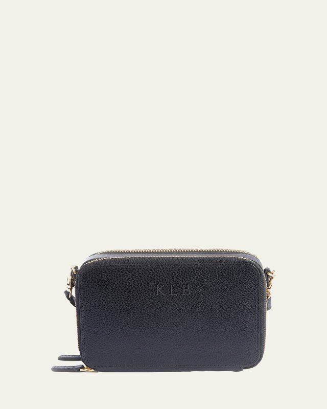 Monogrammed Leather Crossbody Bag